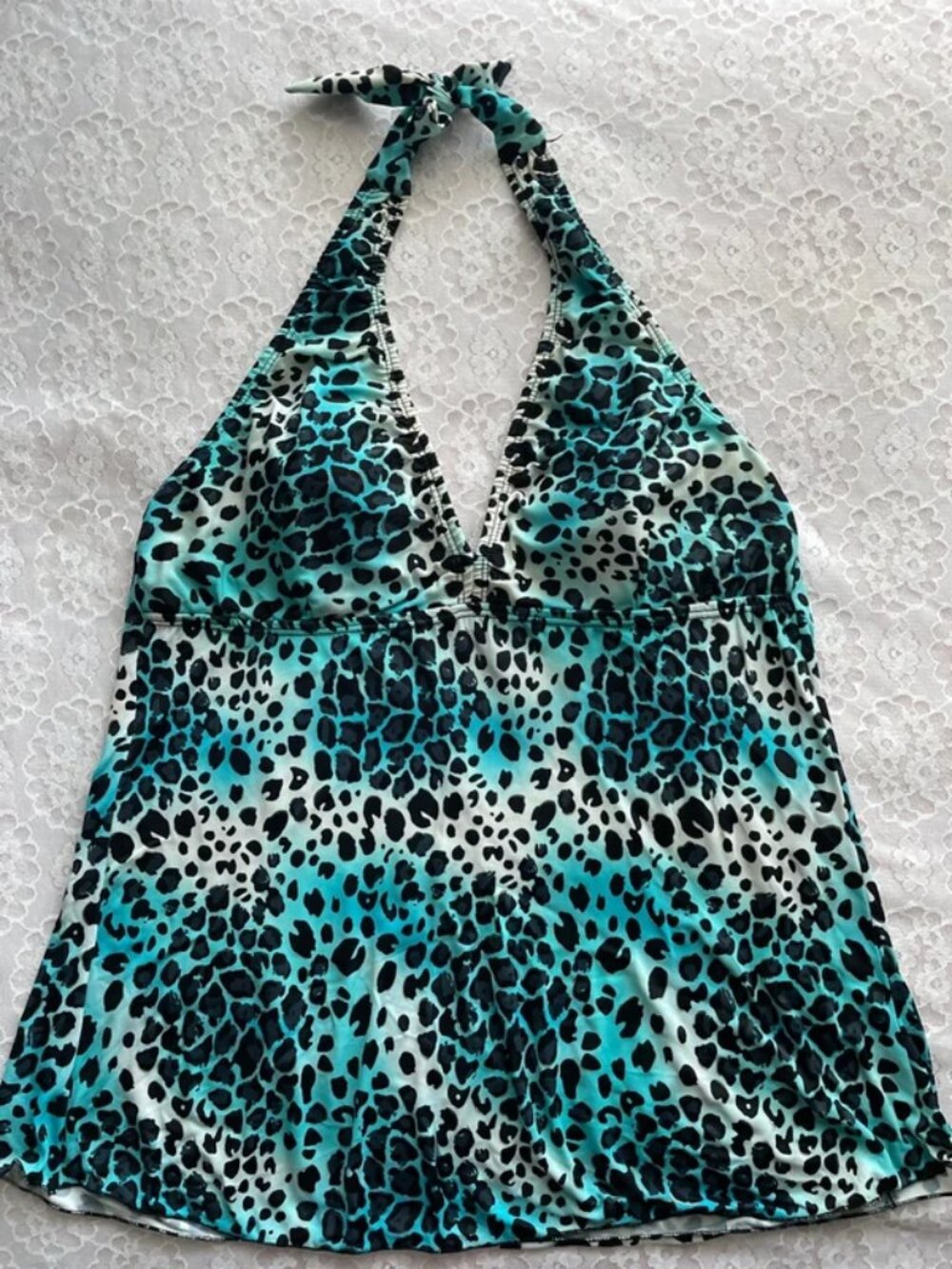 halter mini swim dress/top